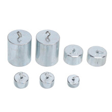 7 Pcs Hooked Weight Set 10g 20g 50g 200g Chrome Steel Hook Weight Set for Laboratory School