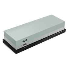 Pietra per affilare, pietra per affilare 2 in 1 con grana 400/1000, affilacoltelli con supporto in gomma
