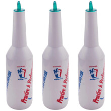 3X Flair Bartender Bartending Practice Bar Pub Bottle Wine Cocktail Shaker - Λευκό