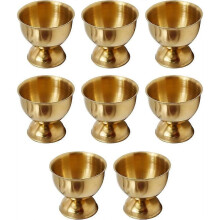 Stainless Steel Egg Cups, Gold Egg Holder Set of 8 for Hard Soft Boiled Eggs Kitchen Tool