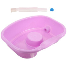 Comoda bacinella in plastica compatibile con il lavaggio dei capelli, ideale per l'uso domestico.