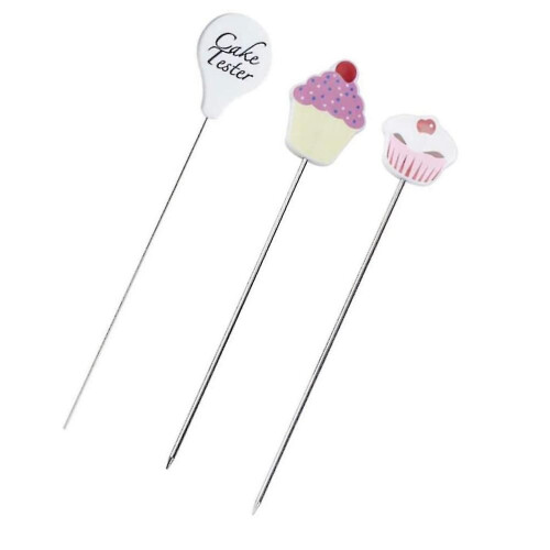 3Pcs Stainless Steel Cake Tester Probe Cake Tester Biscuits Baking Test Needle DIY Baking Tool for Cake Bread Muffin Testing