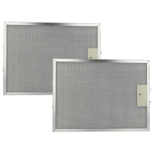 Filtro antigrasso in metallo a 2 pezzi compatibile con cappe aspiranti AEG ADU 6250 AM - 38x28,3x9 cm