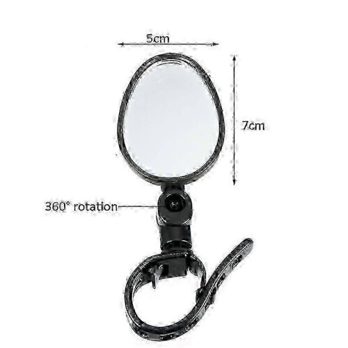 2PCS 360 Adjustable Safety Bike Mirrors for Bicycles & E-Bikes - Rotatable Handlebar Mount 2