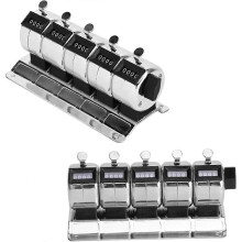 Contador mecánico de metal, pulsador manual, acero inoxidable, herramientas de conteo, hardware compatible