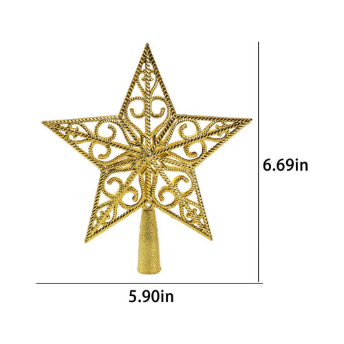Hengsof Silver3D Glitter Star Tree Topper 2