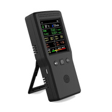 Detector de calidad del aire 9 en 1 con pantalla LCD, PM2.5, PM10, HCHO, TVOC, CO, CO2, AQI, temperatura