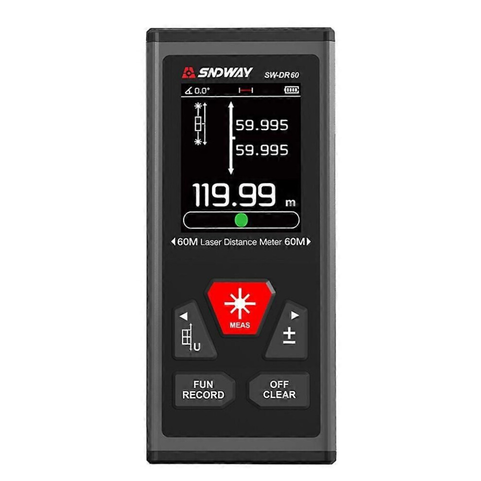 Sndway Swdr60 Bothway Laser Distance Meter Rechargeable Digital Rangefinder Laser Trena Range Finder Electronic Ruler 9152359585835