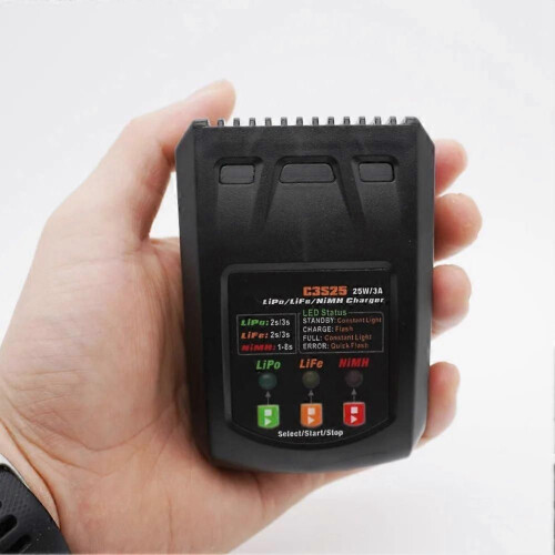 TE3025 Μίνι φορτιστής φόρτισης 25W/3A για τηλεχειριστήριο 7.4V-11.1V 2- 2