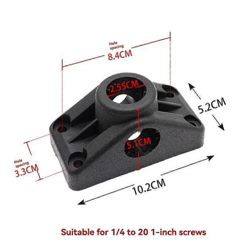 Inflatable Boat Accessory Fishing Rod Socket Holder Fixed Base Kayak Fixer Fix Pole Mount Base 2