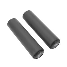 2 Pcs Mountain Bike Handlebar Grips Soft Silicone Anti-Slip Reduce Hand Fatigue PVC Plug Shock Absorption Black