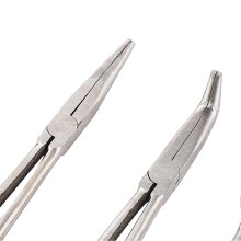 3-Piece 11-Inch Steel Needle Nose Pliers, Straight & Extended, 45 Degree, 90 Degree, Long Nose Pliers