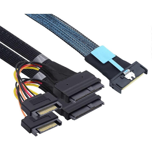 SAS MCIO 8i 74P to 2XSFF 8639+15P Adapter Cable for Server Connection Cable Server Data Transmission 2