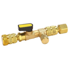 R410A R22 Valve Core Remover Installer Tool with Dual Size SAE 1/4 & 5/16 Port for R404A R407C R134A