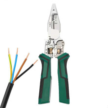 Wire Cutter Tool 10 in 1 Electrical Cable Stripper Plier Voltage Tester Scissors with Electricity M