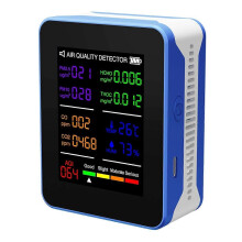 Medidor multifuncional de calidad del aire interior HCHO TVOC Monóxido de carbono CO2 PM2.5 PM10 Temperatura