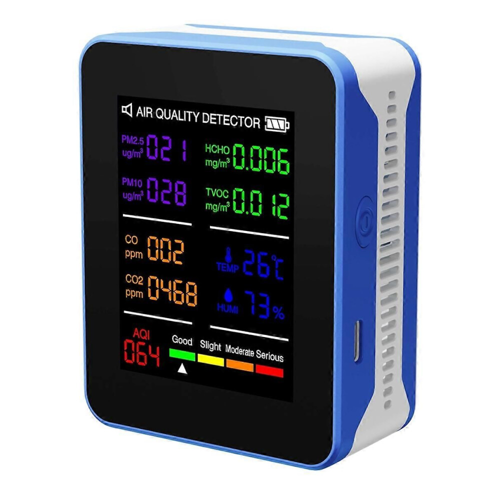Multifunctional Air Quality Meter Indoor Hcho Tvoc Carbon Monoxide Co2 Pm2.5 Pm10 Temperature And H 9152359585279