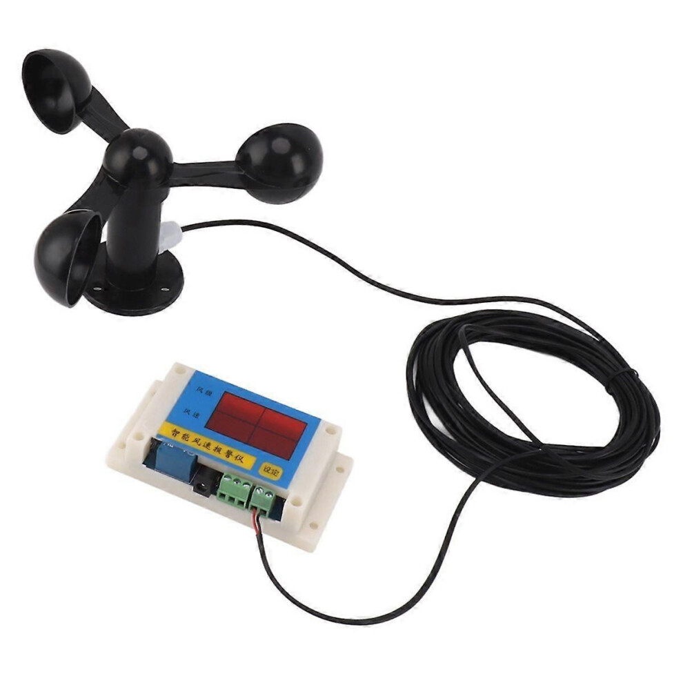 3 Fan Blades Tower Crane Anemometer 3 Blades Usb Wind Speed Alarm Device For Outdoor 9152359585224