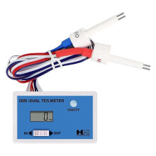Medidor de calidad de agua dual HM DIGITAL en línea con entrada/salida de TDS/EC, monitor de calidad