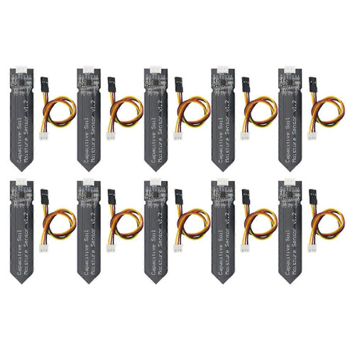 10PCS Capacitive Soil Moisture Sensor Module 3.3-5.5V for Moisture Detection Garden Watering