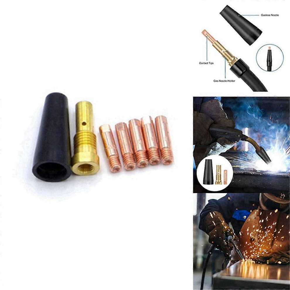 Photos - Power Tool Accessory 7Pcs/Set Gasless Nozzle Tips compatible Century FC90 Flux-Cored Wire Feed K3493-1 035 FC90 MIG Welder Weldi