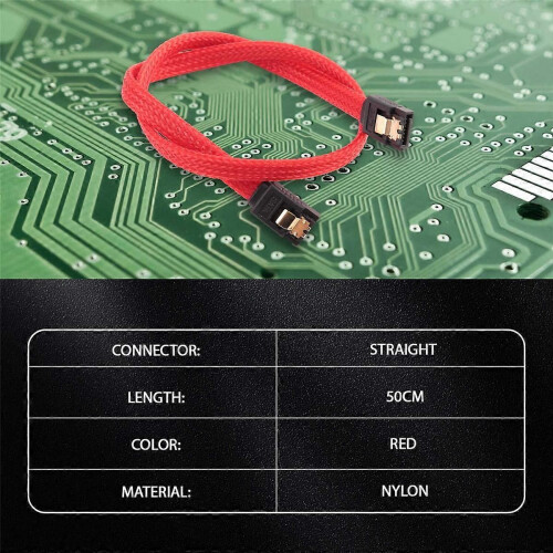 50CM SATA 3.0 III SATA3 7pin Data Cable 6Gb/s SSD Cables(Red) 1