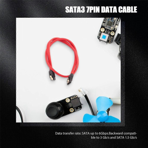 50CM SATA 3.0 III SATA3 7pin Data Cable 6Gb/s SSD Cables(Red) 2