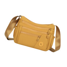 Trendy damesschoudertas Ruim interieur en crossbodytas met-Geel