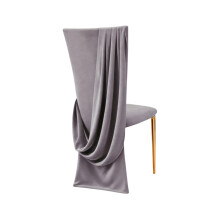 Chair Sash Polyester Slipcover For Weddings-Silver Gray