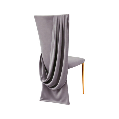 Chair Sash Polyester Slipcover For Weddings-Silver Gray