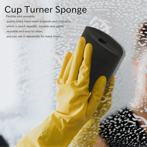 4 τεμάχια αφρός Cup Turner από μαύρο αφρό Cup Turner, ποτήρι για στ 1