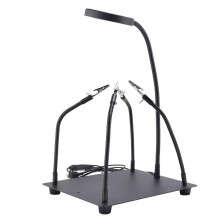 Saldatura con 3 luci LED di ingrandimento, supporto per PCB, 4 stazioni di saldatura a braccio flessibile,