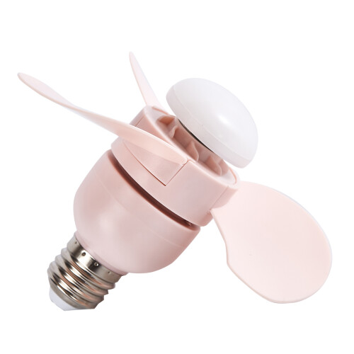 Kleine koelventilator E27 Schroef Home Plafondventilator-Roze