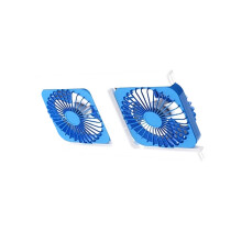 Ventilateur de plafond Ă Double tĂȘte E27 avec lumiĂšre LED,-Bleu