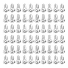 60pcs M2 x 4mm 304 Stainless Steel Phillips Round Head Screws Bolt