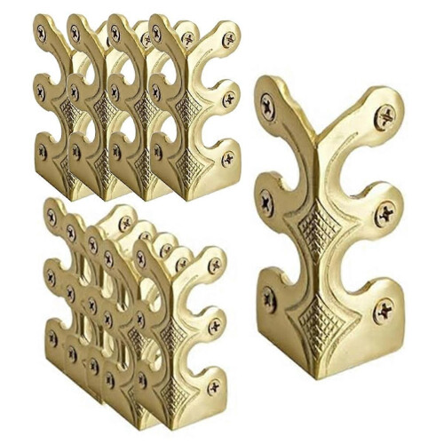 10PC Skiffers Baseboard Corner Protectors Gold