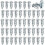 80PCS Βίδα επέκτασης με παξιμάδι πετάλου, Μεταλλικό παξιμάδι 1