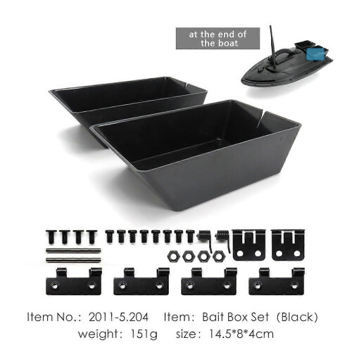 Upgraded Double Silo Accessories for 2011-5 Bait Boat,Black 1