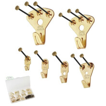 Kit de 127 piezas de alta resistencia para colgar cuadros con clavos, compatible con madera/pladur -