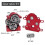 Aluminum Dual Transmission Dig Overdrive Gearbox Red 3