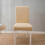 Set effen, elastische stoelhoezen voor eetkamerstoelen met 4