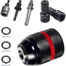 Drill Chuck ,1/2-20UNF Mount 1.5-13mm Clamping Self-Tighten Drill Chuck Purposes,Including 2 Pcs Converter Chuck Adapter