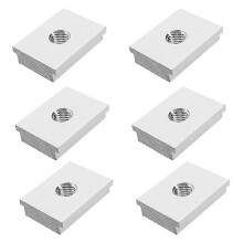 6Pcs M6 T-Track Slider Sliding Nut Aluminum Alloy T Slot Nut for Profile Woodworking Tool Slot Fastener