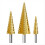 Step Drill Bit Set, 3Pcs Titanium Step Drill Bits, A 1
