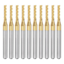 10 stuks titanium gecoate hardmetalen pinnen, compatibel met PCB-machines, 1/8 inch schacht 1,8 mm