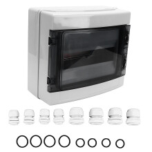 IP65 Power Distribution Protection Box, Waterproof Transparent Cover, MCB Power Cable Junction Boxes