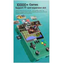 Console di gioco portatile X9 con oltre 10000 giochi, console arcade da 3,5 pollici, batteria da 2000