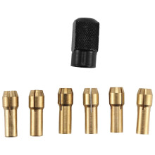 7Pcs compatible for Dremel Brass Collet 1.0/1.6/2.0/2.4/3.0/3.2 +compatible for Dremel Check M8X0.75