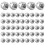 50pcs M2 Zinc Plated Self-Locking Nylon Insert Hex Lock Nuts 3