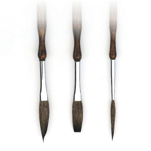Pinstriping Brush Kit,3 Pcs Professional Striping Brushes Long Liner Script Scroll Rigger Brushes 2